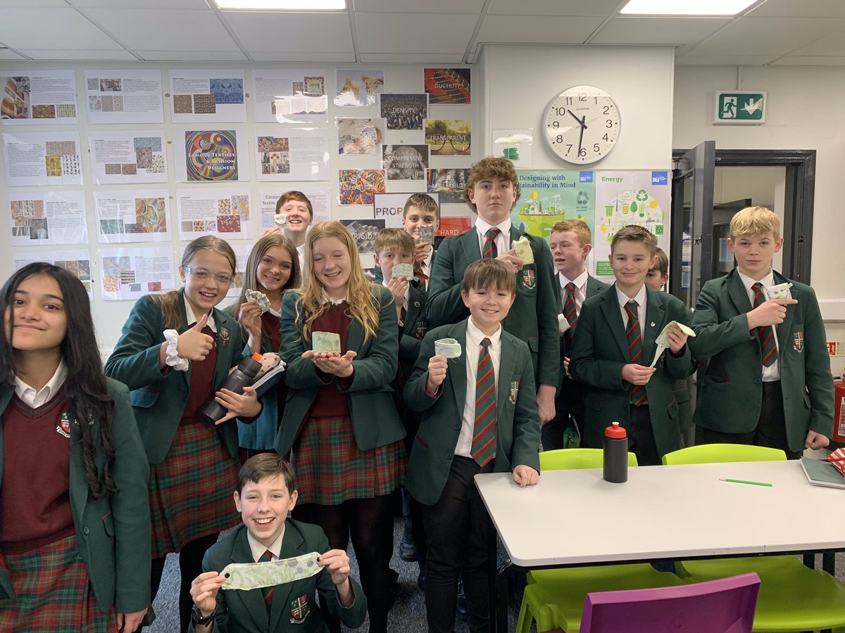 Year 8 #dt #textiles lessons this half term, concentrated on pupils creating their own #WilliamMorris inspired printed fabric, they then chose what mini item to make; from scrunchies, mini card holders to coffee cosies. Super proud of their progress! <a href="/woodhouse_grove/">Woodhouse Grove</a>