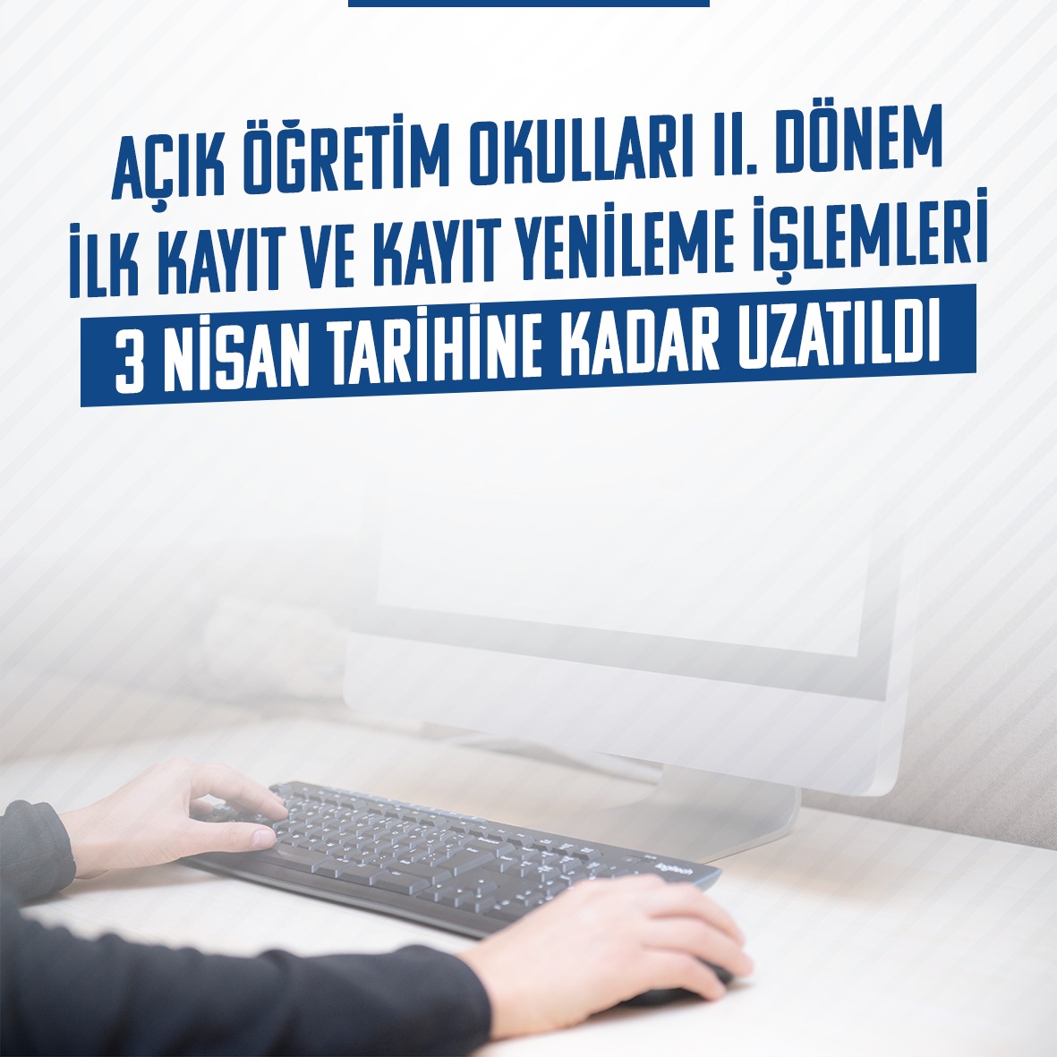 📢Açık Öğretim Okulları 2022-2023 eğitim ve öğretim yılı II. dönem ilk kayıt ve kayıt yenileme işlemleri, 3 Nisan 2023 tarihi mesai bitimine kadar uzatıldı.

👉meb.ai/ppl9WV