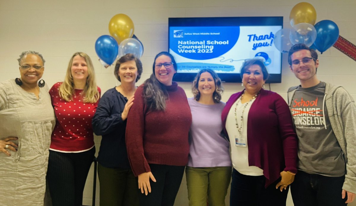 RSLeadtoAchieve's tweet photo. One of the best parts of being an AP @ #JWMS 🐆💙 is getting to work with some of the most #Empathetic, #StudentCentered, &amp; #Knowledgeable #SchoolCounselors in the 🌎! Happy #NationalSchoolCounselingWeek to a group of our greatest #ChampionsforStudents🏆#2023 https://t.co/vGDMW1RuC2