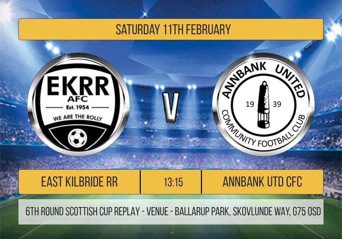This Saturday we go again in the Scottish Cup!
We will be running a bus from Tap O The Brae at 11:15am.
If you fancy a seat please let, the players, committee, or message us on face book/twitter
For anyone driving it's a 1.15pm KO
⚫️⚪️