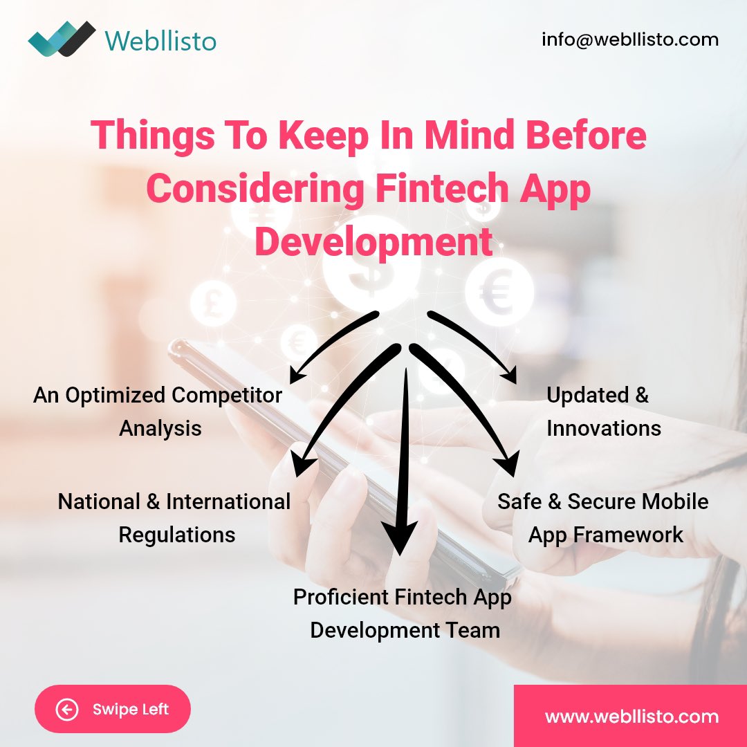 webllisto's tweet image. Fintech App Development: Complete Guide💯
#fintech #fintechnews
#fintechappdevelopment #fintechapps #fintechappdevelopmentcompany #fintechappdevelopers #fintech #finance #financeindustry #banking #onlinepayment #bitcoin #cryptocurrency #crypto