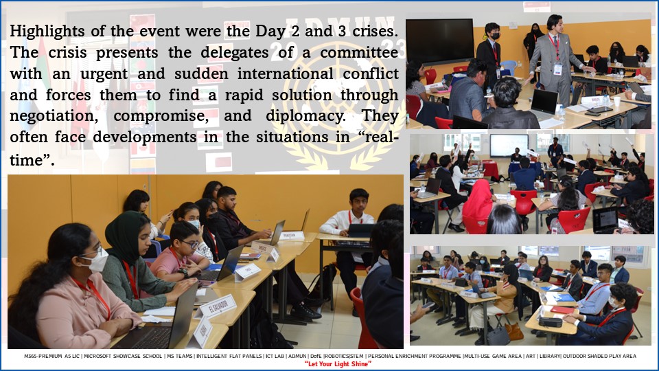 ADHSDubai's tweet photo. Al Diyafah Model United Nations (ADMUN) 2023
#Diyafahshines #letyourlightshine #KHDAcommunity #ADHSstudents #ADHS #ADHSphotos #KHDA #khdadubai #aldiyafah #adhsparentcommunity #ADMUN2023 #modelunitednationsconference @KHDA @PrincipalADHS https://t.co/zUrJShnBcC