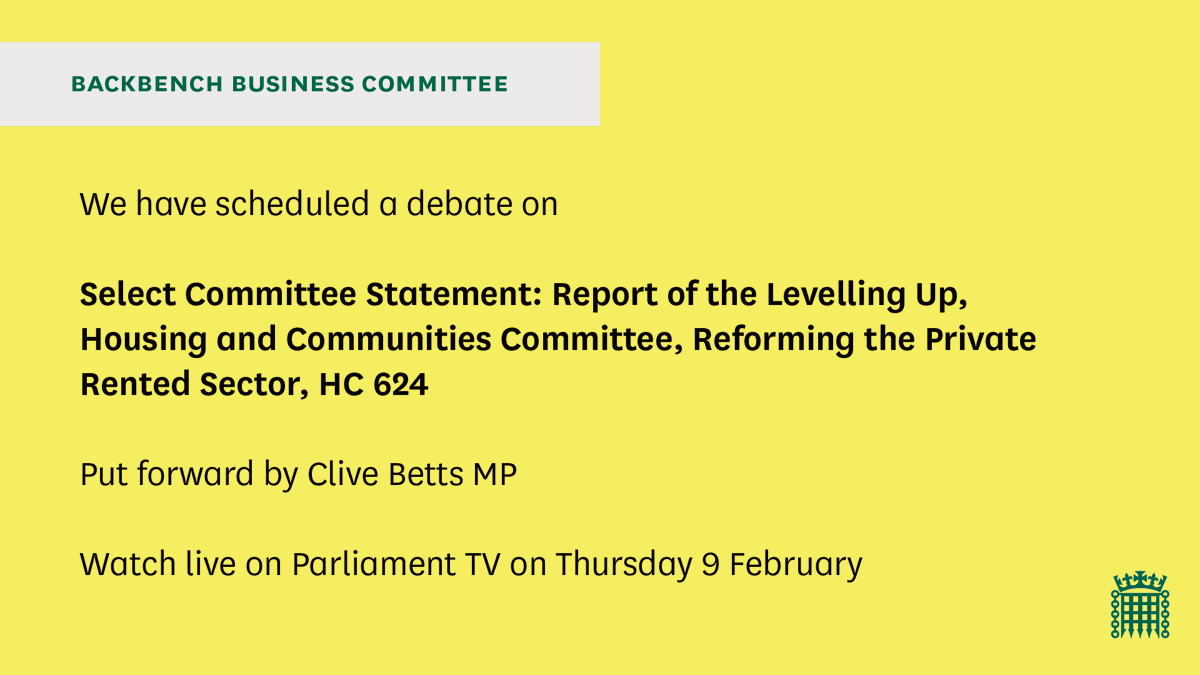 Backbench Business Committee tweet media