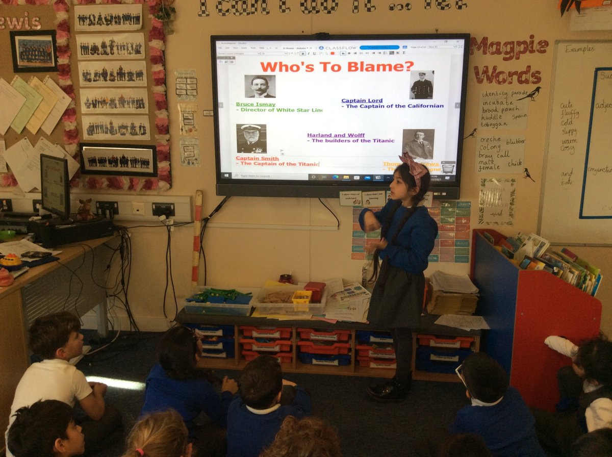 gfprimarycov's tweet photo. 2L also really enjoyed learning about the events of the Titanic yesterday. They then had a debate to decide who they believe was to blame for the disaster. We have lots of super Historians in the class. #GFHistory #GFY2 #historiansofthefuture https://t.co/KVlTume4Pg