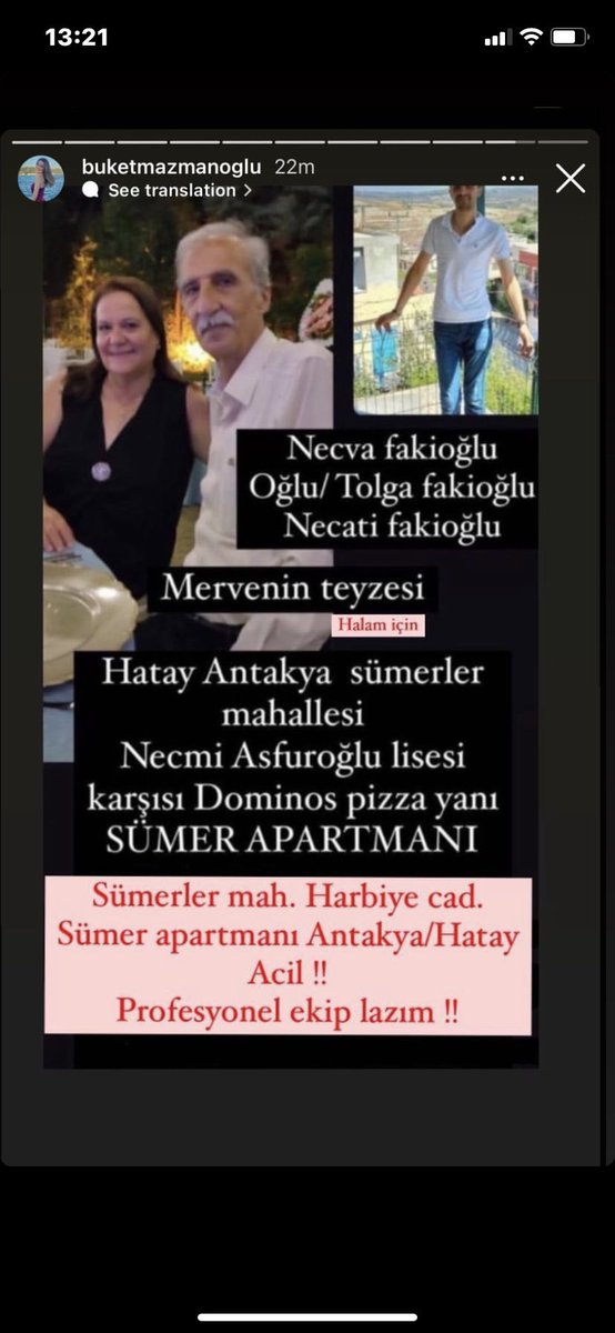 Sümerler mah. Harbiye cad. Sümer apt. 1 can 1 candır