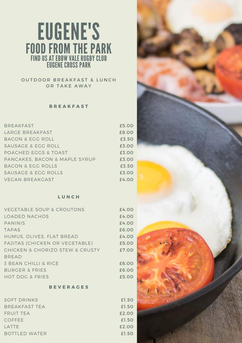 Eugene's - Food From The Park (@eugenessnackbar) on Twitter photo Opening Spring 2023. New outdoor eating place at the home of <a href="/evrfc/">Ebbw Vale Rugby</a>
Easy parking ✅
Gorgeous location ✅
Dog friendly ✅
Outdoor seating ✅
Takeaway ✅
Quality food ✅
Friendly service ✅
Great value ✅
Vegan & gluten free options ✅
Walk the dog and pop in for coffee 🐕☕🍽️ Opening Spring 2023. New outdoor eating place at the home of <a href="/evrfc/">Ebbw Vale Rugby</a>
Easy parking ✅
Gorgeous location ✅
Dog friendly ✅
Outdoor seating ✅
Takeaway ✅
Quality food ✅
Friendly service ✅
Great value ✅
Vegan & gluten free options ✅
Walk the dog and pop in for coffee 🐕☕🍽️