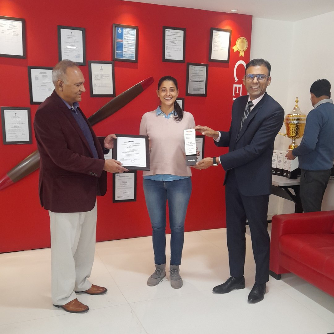 fstc_india's tweet photo. Today, we held Batch Graduation Ceremony at FSTC, where students completed their #A320 #TypeRating. They embark on new journey, we wish them all the best.#RachitaTripathi #Priyanka #Shivali #SatyamShukla #SuyashMishra #VaibhavYadav #TanishqMakwana #DeepakRana #MirQasimAliAoun https://t.co/3snKZwo8Pb