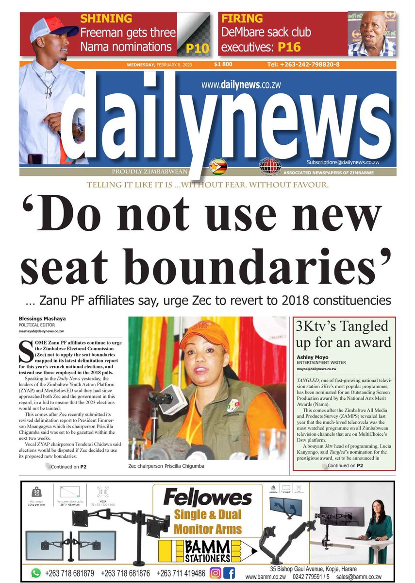 Zim Media Review on Twitter "The survey was newsworthy but NewsDay/Daily News also had other