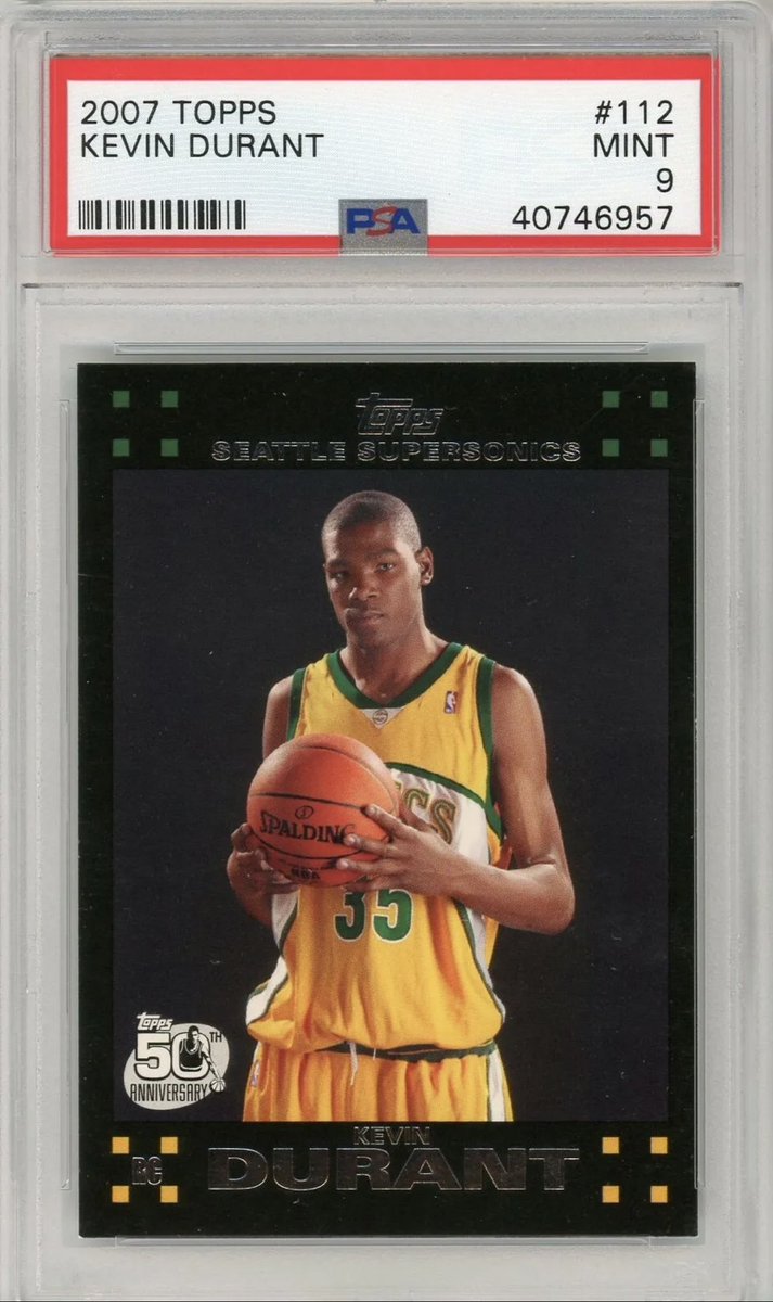 313Cardz's tweet photo. @stokesboyscards @sports_sell @SportsSell3 @ILOVECOLLECTIN1 @TonysCards @CardboardEchoes @HobbyConnector Durant Mosaic Translucence Case Hit $100

Durant RC black border PSA 9 $100

$185 shipped for both https://t.co/W1o19HRMcm