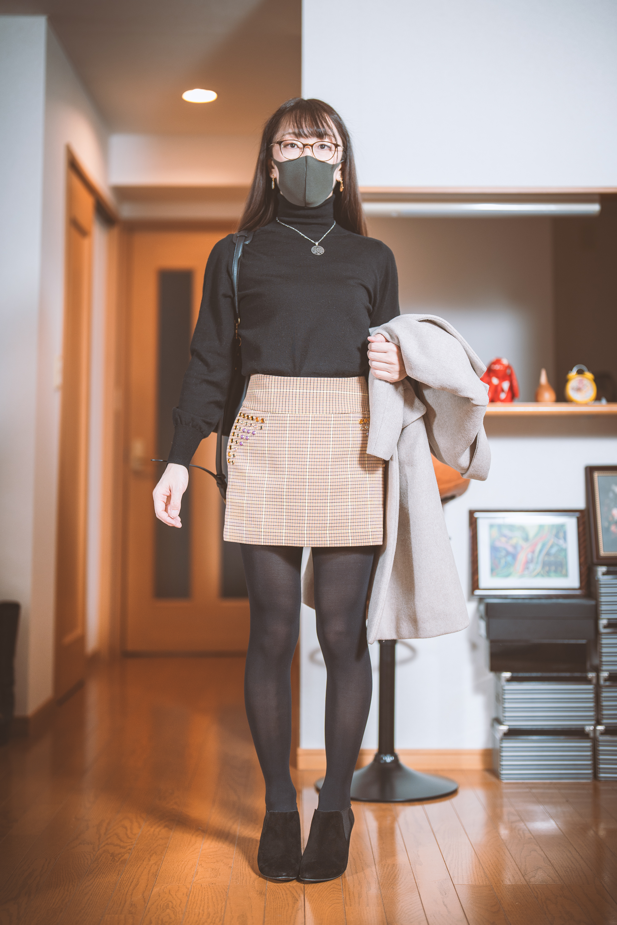 ここ　サイフク　ミドルスカートポケット付き ボックスプリーツミニSK|RETRO GIRL | RETRO GIRL ONLINE STORE