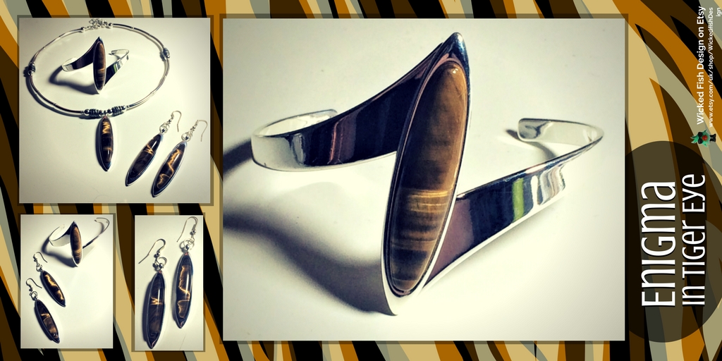 WickedFishBiz's tweet photo. Enigma Set in Tiger Eye - https://t.co/zQAemXiRLj  #handmade #etsy #necklace #bracelet  #pendant #bangle #statementjewelry #statementnecklace #statementjewellery #tigereye #tigerseye #statementearring #tigereyes #tigereyestone #jewelry #ValentinesDay #valentinesgift https://t.co/GgRTihIyzI