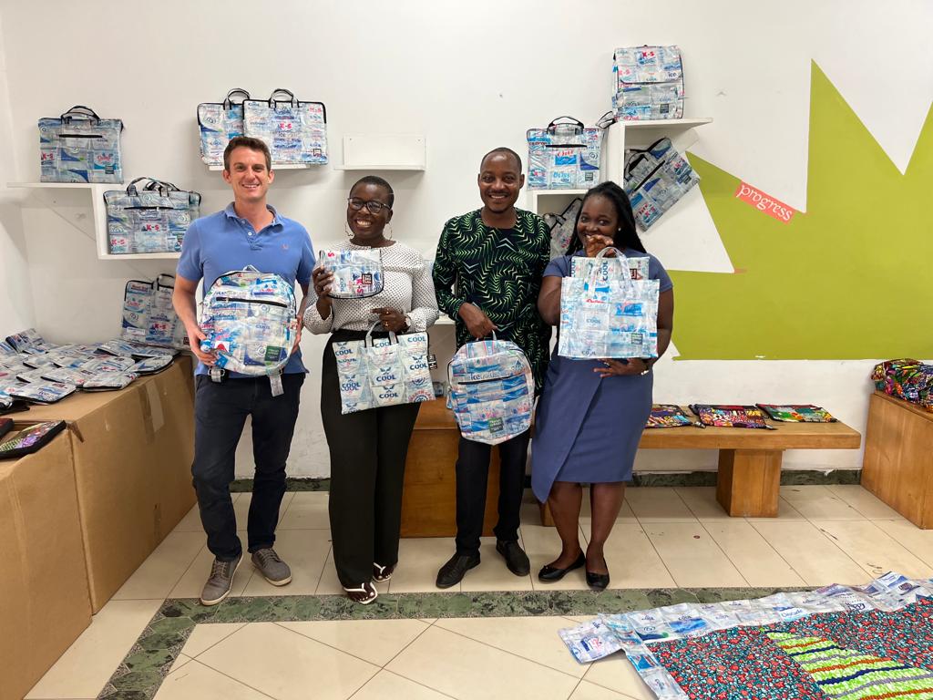 gripe_official's tweet photo. Thinking of what to gift bae this #valentine? How about an #upcycled #plasticproduct from the expansive range of products at @trashybagsafrica, all made from water sachets.
📸 Our tour of trashybag's site. Something interesting is coming♻️.
#reduceresuerecycle #sdg17 https://t.co/G7evUs8r9X
