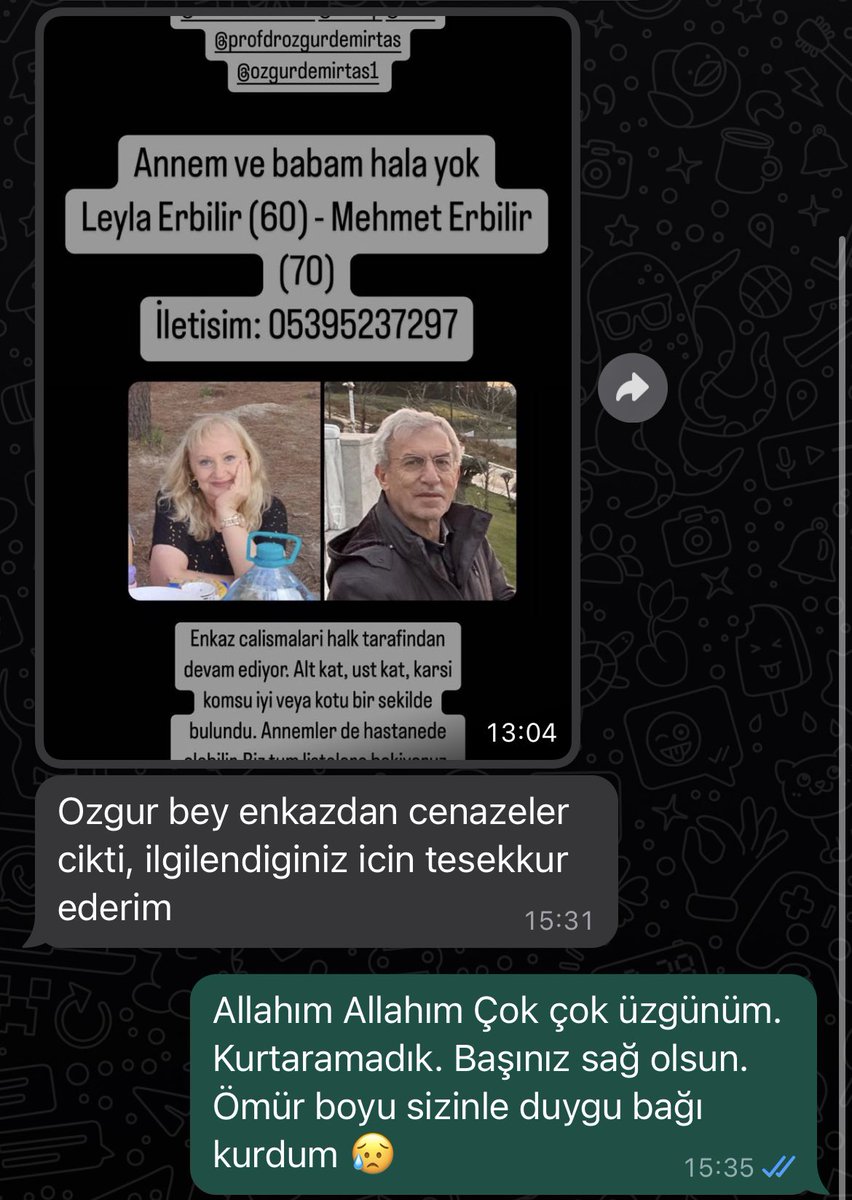 Kurtaramadık. Kurtaramadım.😥😥
Ama onbinler hala yardım bekliyor