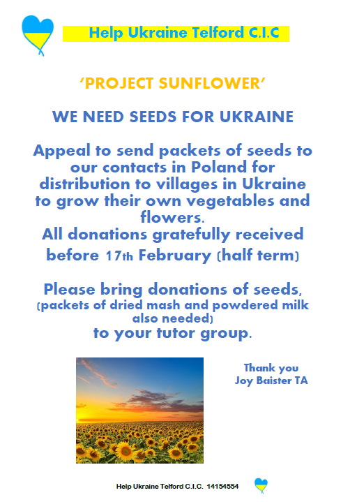 Project Sunflower - Seeds for Ukraine
