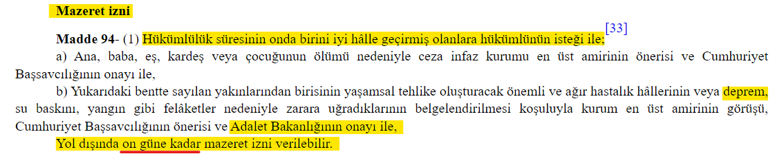 drgokhangunes's tweet photo. CEZAEVİNDE BULUNANLARA YASAL HAKLARINI KULLANDIRACAK MISINIZ?

1.5275 sayılı İnfaz Kanunu’nun “mazeret izni” başlıklı 94/1.maddesi gereğince; hükümlülük süresinin onda birini iyi hâlle geçirmiş olanlardan istemeleri halinde ana, baba, eş,  

@bybekirbozdag @YavuzEnis @ctekurumsal https://t.co/KvXww5PLQk