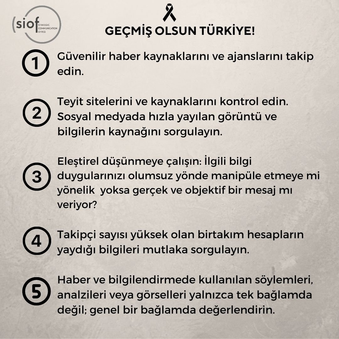 Afet sürecinde bilgi kirliliği ile nasıl mücadele edilir?

Postu kaydırınız...

#deprem #türkiye #bilgikirliliği #sondakika #haber #kahramanmaraş #antakya #adıyaman #osmaniye #gaziantep #malatya #diyarbakır