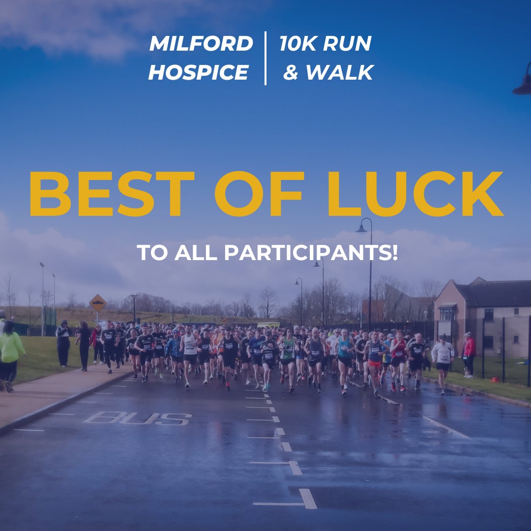 MilfordLmkCC's tweet photo. The Milford 10km has arrived! The very best of luck to all participants and thank you for supporting the #milfordhospice10k There is still time to get your ticket and join us in person or virtually! #newdate #sunday12February #seeyouatthestartline #thankyou https://t.co/k6hm2quh69