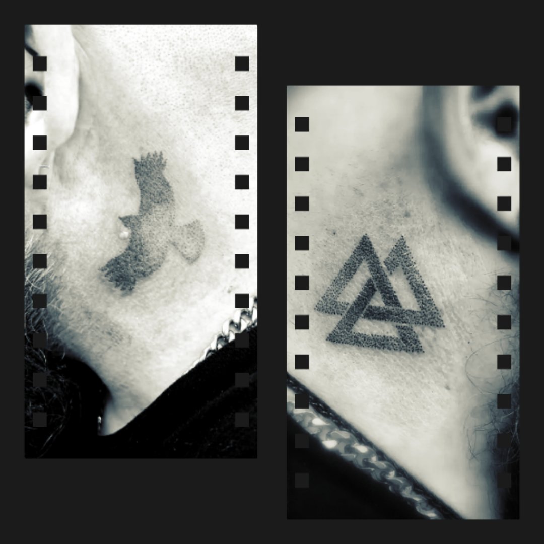 New Ink #hawkforhawkins #valknut #necktattoo <a href="/taylorhawkins/">Taylor Hawkins</a> <a href="/foofighters/">Foo Fighters</a> <a href="/HistoryVikings/">#Vikings</a>