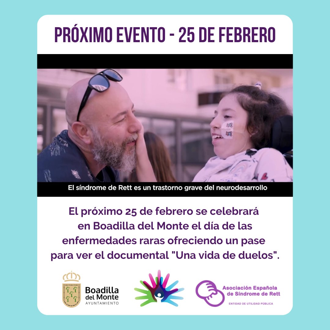 👉Con motivo del Día Mundial de las Enfermedades Raras nos complace compartir con vosotros que, continuando con la campaña de visibilización iniciada a finales del año pasado, estamos organizando un gran evento para seguir mostrando el síndrome de Rett Sigue leyendo (Abre hilo)👇