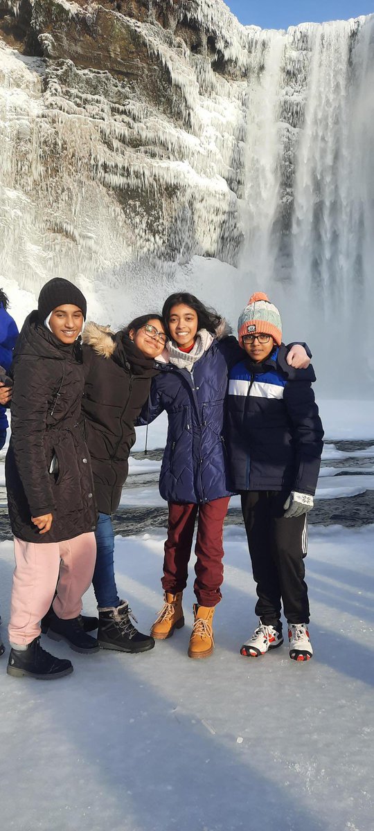 LangleyGSGeog's tweet photo. Day4: pre lunch stop at Skogafoss, a chance for artistic photos of this beautiful waterfall, and a place to understand the power of water as an ‘agent of change’, shaping this basaltic landscape #LGSCreative https://t.co/myiOEEnUGm