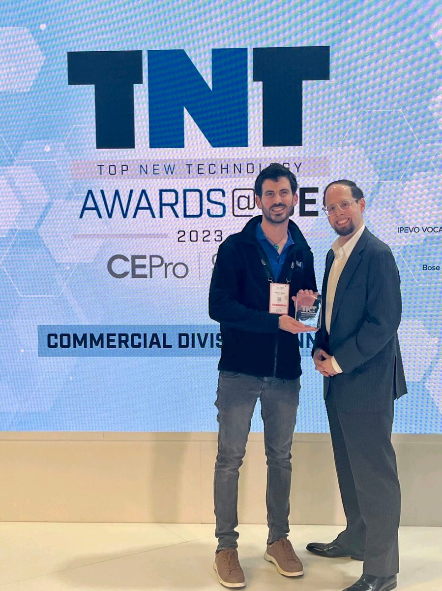 Recognition for hard work is always appreciated. we're honored to have been picked as winners of the Top New Technology award at ISE 2023 headed up by @CEpro &amp; @CommercialIntegrator for our Frameless Flus mount. 
#ISE2023 #ise2023barcelona #ise2023conference #wallsmart #TNTawards