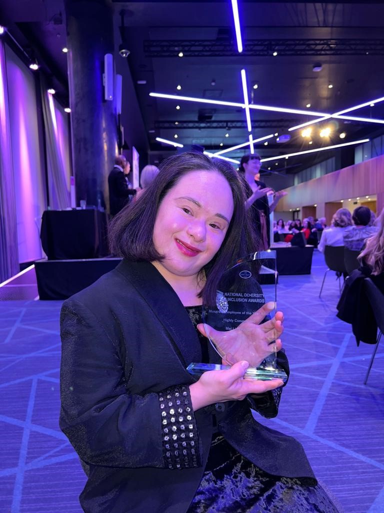 Trinity Centre for Ageing & ID (@ageingwithid) on Twitter photo 'Delighted & very proud to receive the Highly Commended Award at National Diversity & Inclusion Awards. This award was in recognition of my role in championing of disability inclusion in the workplace & inspiration for others with ID to dream big'<a href="/05Yap/">Mei Lin Yap</a> Ambassador Liaison Officer 'Delighted & very proud to receive the Highly Commended Award at National Diversity & Inclusion Awards. This award was in recognition of my role in championing of disability inclusion in the workplace & inspiration for others with ID to dream big'<a href="/05Yap/">Mei Lin Yap</a> Ambassador Liaison Officer