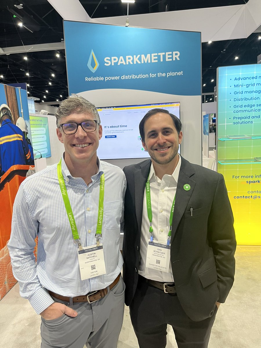 Austin Mitchell (@aisaacsmitchell) on Twitter photo Incredible week at #DISTRIBUTECH23 discussing transactive energy, grid edge technology, and electric utility innovation.
<a href="/SparkMeter/">SparkMeter</a> is delivering real-time financial insights to utilities. CEO Dan Schnitzer is a longtime friend and one of <a href="/Synota_/">Synota Inc</a> strategic advisors. Incredible week at #DISTRIBUTECH23 discussing transactive energy, grid edge technology, and electric utility innovation.
<a href="/SparkMeter/">SparkMeter</a> is delivering real-time financial insights to utilities. CEO Dan Schnitzer is a longtime friend and one of <a href="/Synota_/">Synota Inc</a> strategic advisors.
