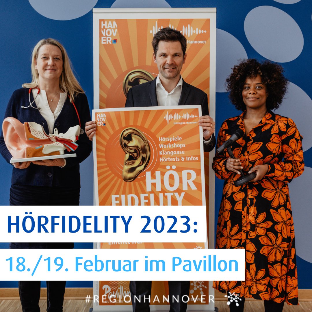RegionHannover's tweet photo. Beats produzieren, Traumreise nach Ubuntu &amp; Lärmprävention – das Programm steht! Am Wochenende 18./19.2. lädt die #Hörregion zur HörFidelity in den Pavillon in Hannover. Neben Mitmachaktionen für die ganze Familie gibt es auch eine Messe zur Hörgesundheit: https://t.co/Q0KLHoZDLI https://t.co/YBAO5Jyu9A