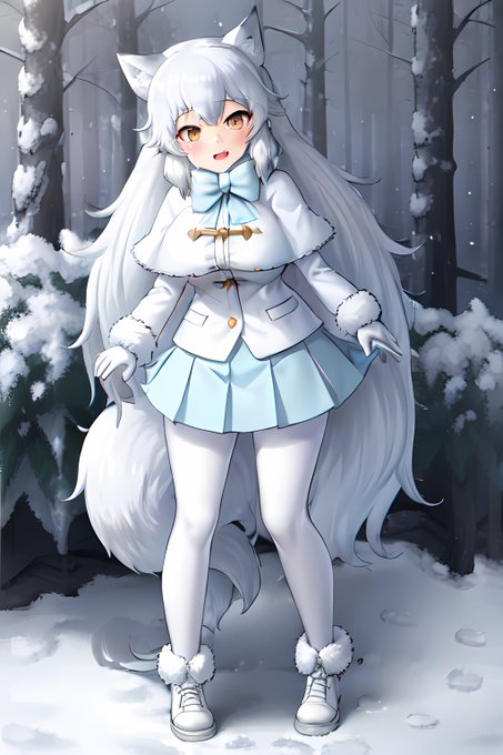 AI描きプログラムでホッキョクギツネを作ってみました❄️🦊

#けものフレンズ
#stablediffusion 
#AIイラスト 