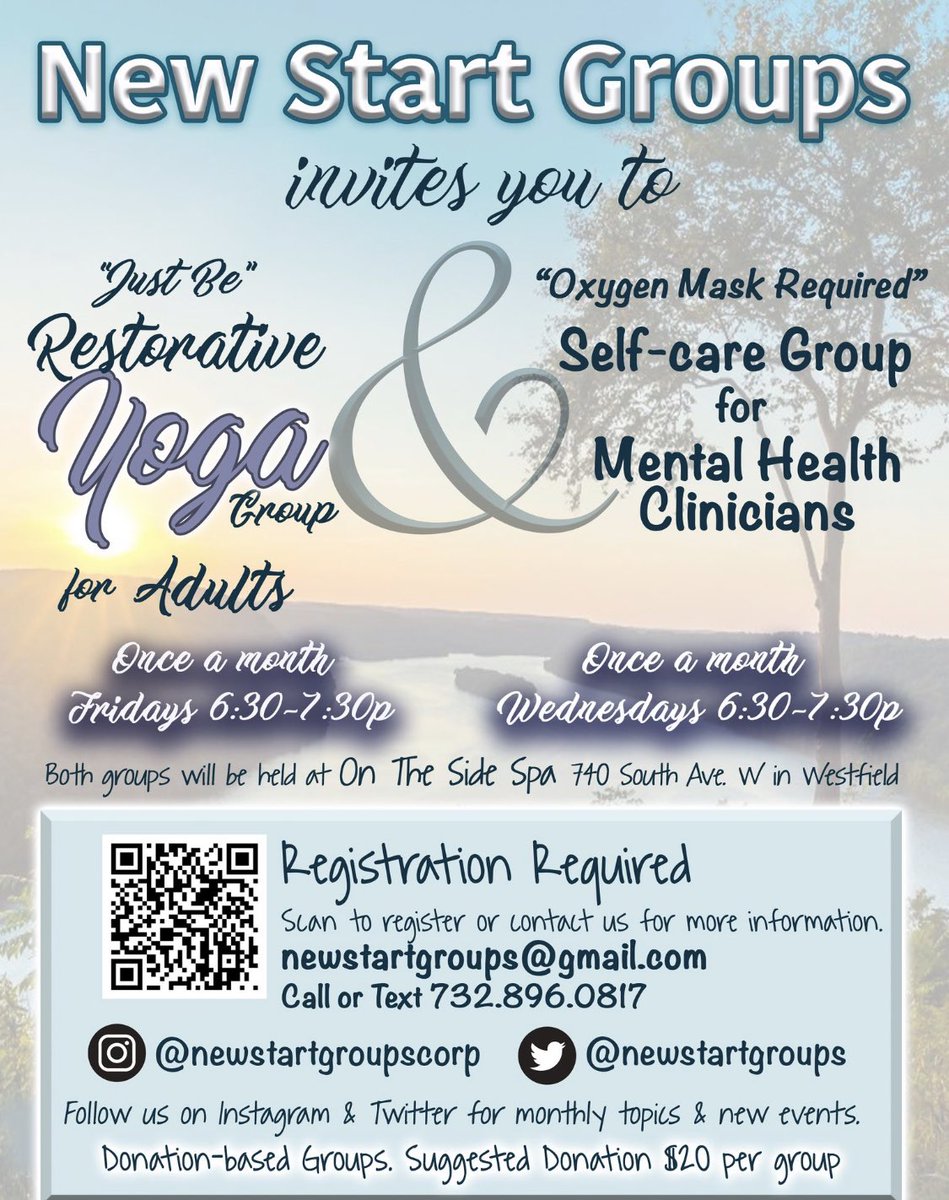 NewStartLPC's tweet photo. @WHSPanko @WHSBarronPride I’m a Board Certified Licensed Professional Counselor in Woodbridge (down the street from WHS) offering FREE discussion groups through @newstartgroups for Teens, Young Adults, Adults, &amp; Mental Health Professionals. Check out https://t.co/H1oXONg2vP or contact me for more info! https://t.co/639P1opUP7