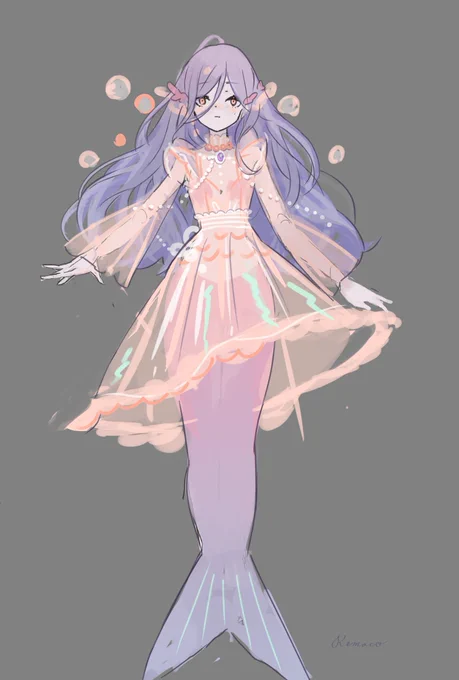 近頃は創作熱が高めです。今はこんな感じの子で一枚描こうとしてる 