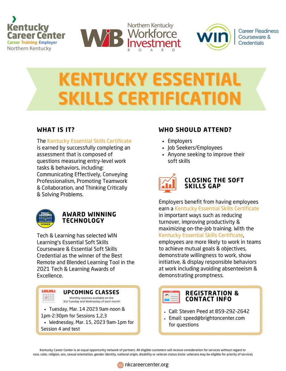 Kentucky Career Center NKY on Twitter "Want to improve your soft