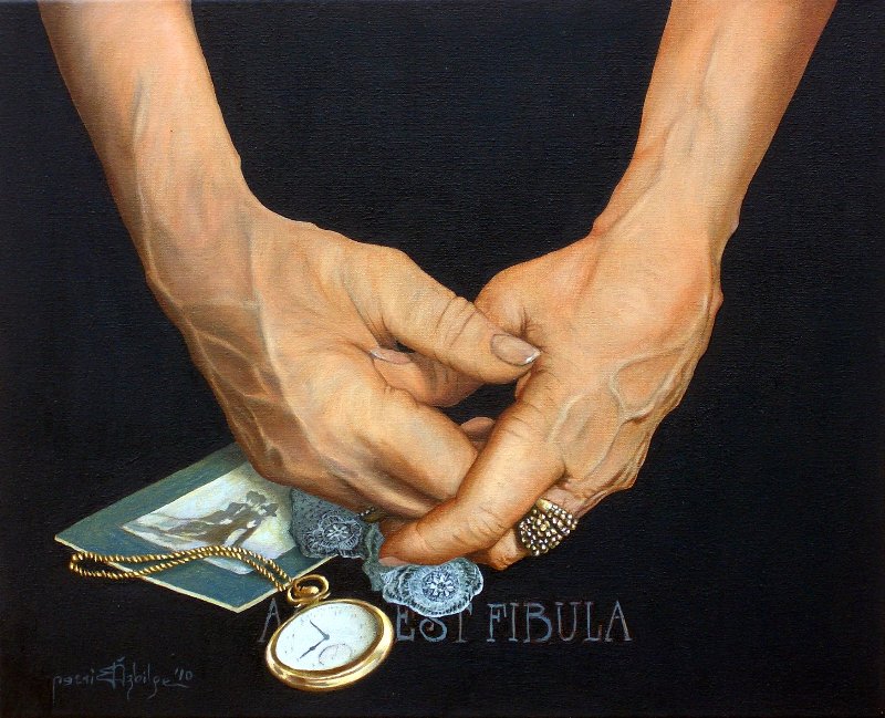 BirsenOzbilge's tweet image. "Acta est fibula" (So ends the story) Oil on canvas, 20 cm. x 20 cm. 
#lifelearning #artontwitter #artlover