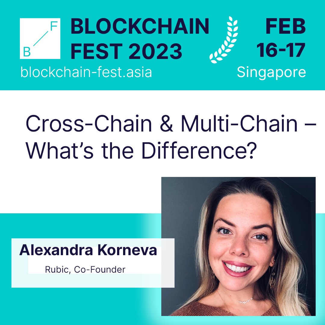 Will present <a href="/CryptoRubic/">Rubic</a> at Blockchain Fest 2023 in Singapore next week, if you are around, come join