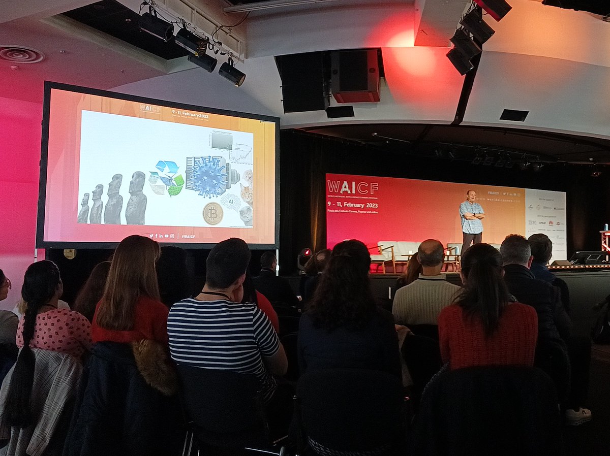 CapeClearSheep's tweet photo. Very much enjoyed the talk by @julialuc at #WAICF23 Attending on behalf of @Irish_TechNews #WAICF
#artificialintelligence 
#AI
#TECH
#cannes
@simoncocking https://t.co/4fKqitcVKD