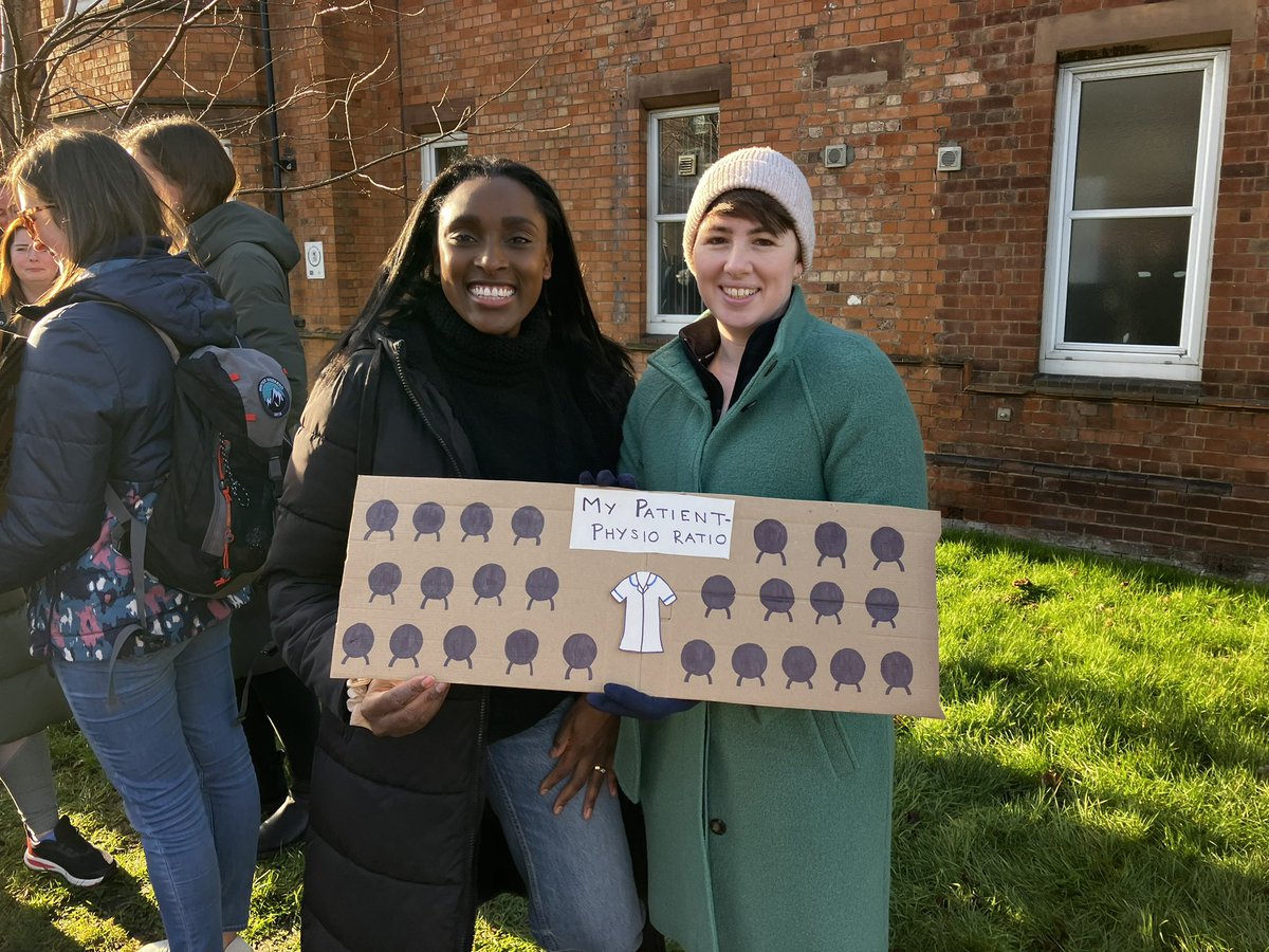physioGee's tweet photo. Physios are a vital part of the NHS and I stood with over 50 of my colleagues @nhsswft on the picket line today #CSP4FairPay https://t.co/QTfHjBPNHw