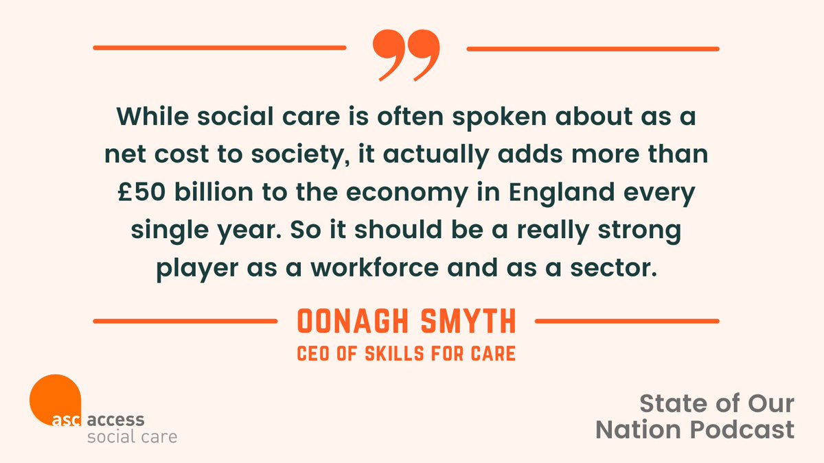 On Episode 4 of #StateOfOurNation #Podcast, <a href="/KGerstheimer/">Kari Gerstheimer</a> speaks with guest Oonagh Smyth, CEO <a href="/skillsforcare/">Skills for Care</a>. 

accesscharity.org.uk/state-of-the-n…

Tune in and listen to all things social care.
