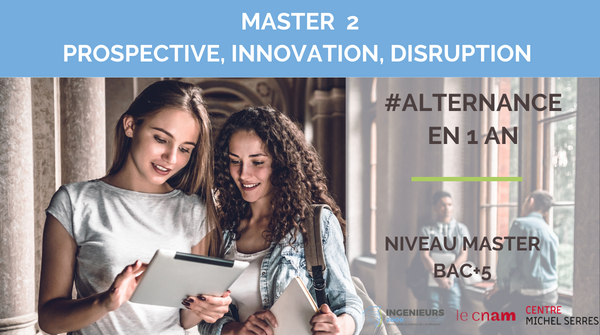 [#Master2] Les inscriptions sont ouvertes pour Le Master #Prospective, #Innovation, #Disruption ! Si vous voulez apporter des réponses concrètes, innovantes et interdisciplinaires aux défis contemporains : ingenieurs2000.com/bac-5/master-2… #alternance #transitions <a href="/Ingenieurs2000/">Ingénieurs 2000</a> <a href="/LeCnam/">Le Cnam</a>