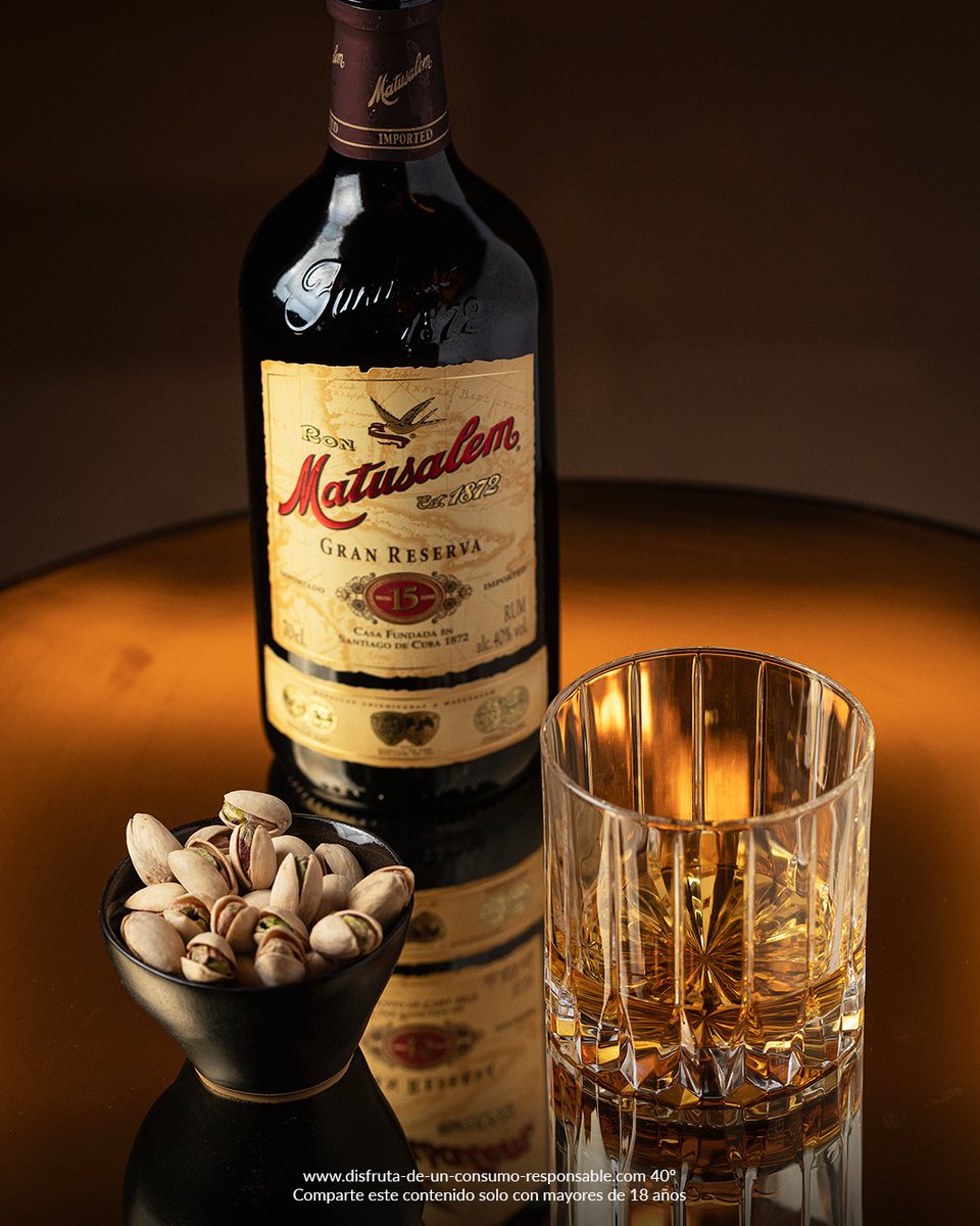 El aroma afrutado del icónico Ron Matusalem Gran Reserva 15 marida con el sabor dulce y delicado de los pistachos a la perfección.

#RonMatusalem #RonMatusalemGranReserva15 #FoodPairing