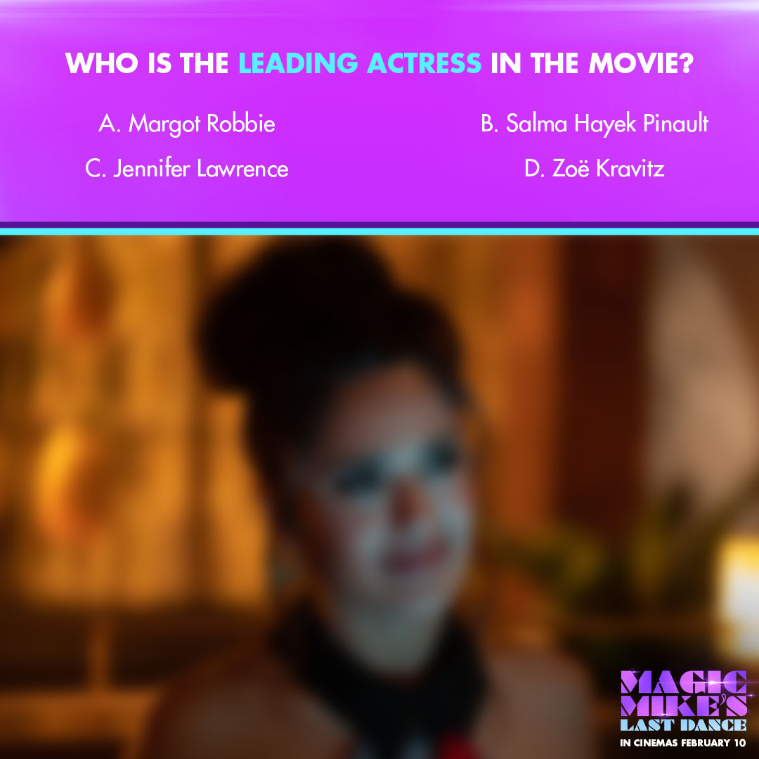 WarnerBrosIndia's tweet image. #Question2 of #MagicMikeContestIndia 
She's the leading lady, who shines on screen. Do you know her? 

Participate and stand a chance to win couple tickets to #MagicMikesLastDance!

Rules in the comments below.

#ContestAlert