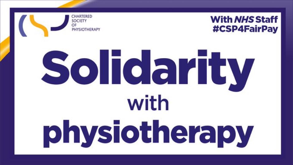 I support my physio colleagues today as they strike to challenge the degradation of pay which affects all of us within the Agenda for change pay scheme. Good luck and keep warm!