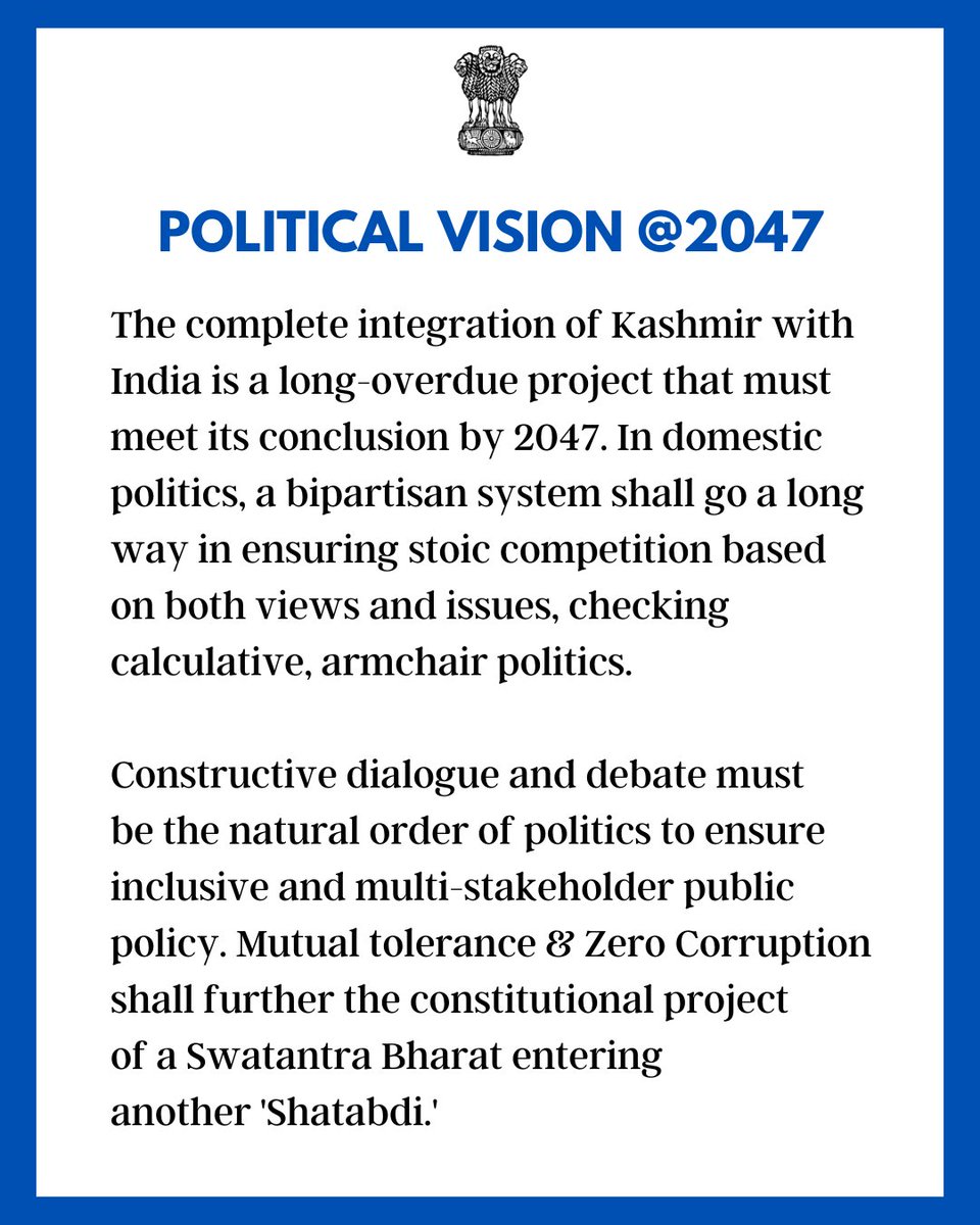 TheGeostrata's tweet image. Political Vision of India At 2047
#politicalcapital #politics #politicaldevelopment
