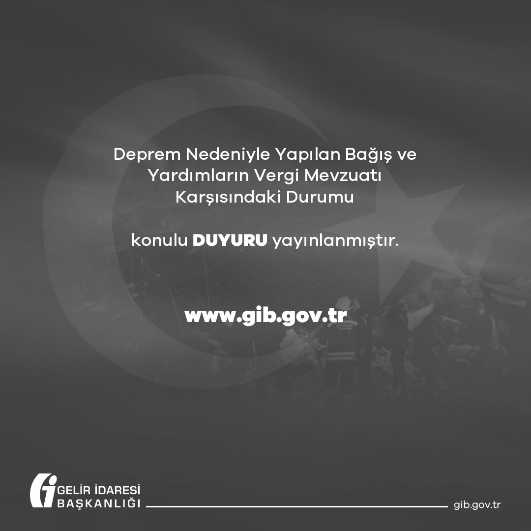 gibsosyalmedya's tweet photo. “Deprem Nedeniyle Yapılan Bağış ve Yardımların Vergi Mevzuatı Karşısındaki Durumu” konulu duyurunun detaylarına web sitemizden (https://t.co/lt7GUoszwW) ulaşabilirsiniz.

https://t.co/Wz9cKKFQTJ https://t.co/Kfnp0OUdkH