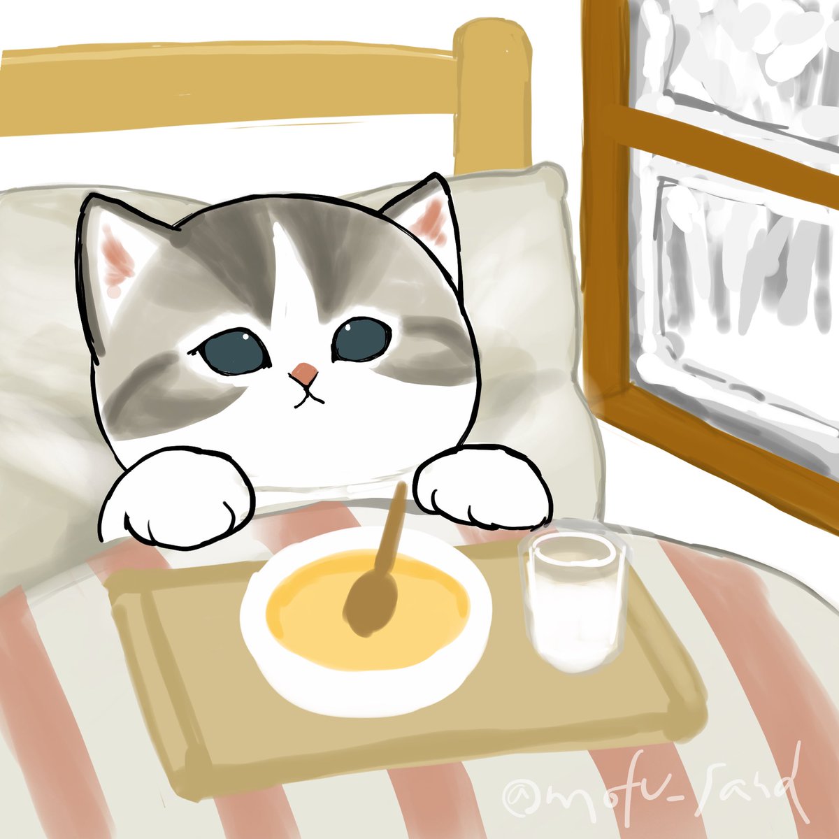 no humans animal focus cat fried egg food twitter username egg (food)  illustration images