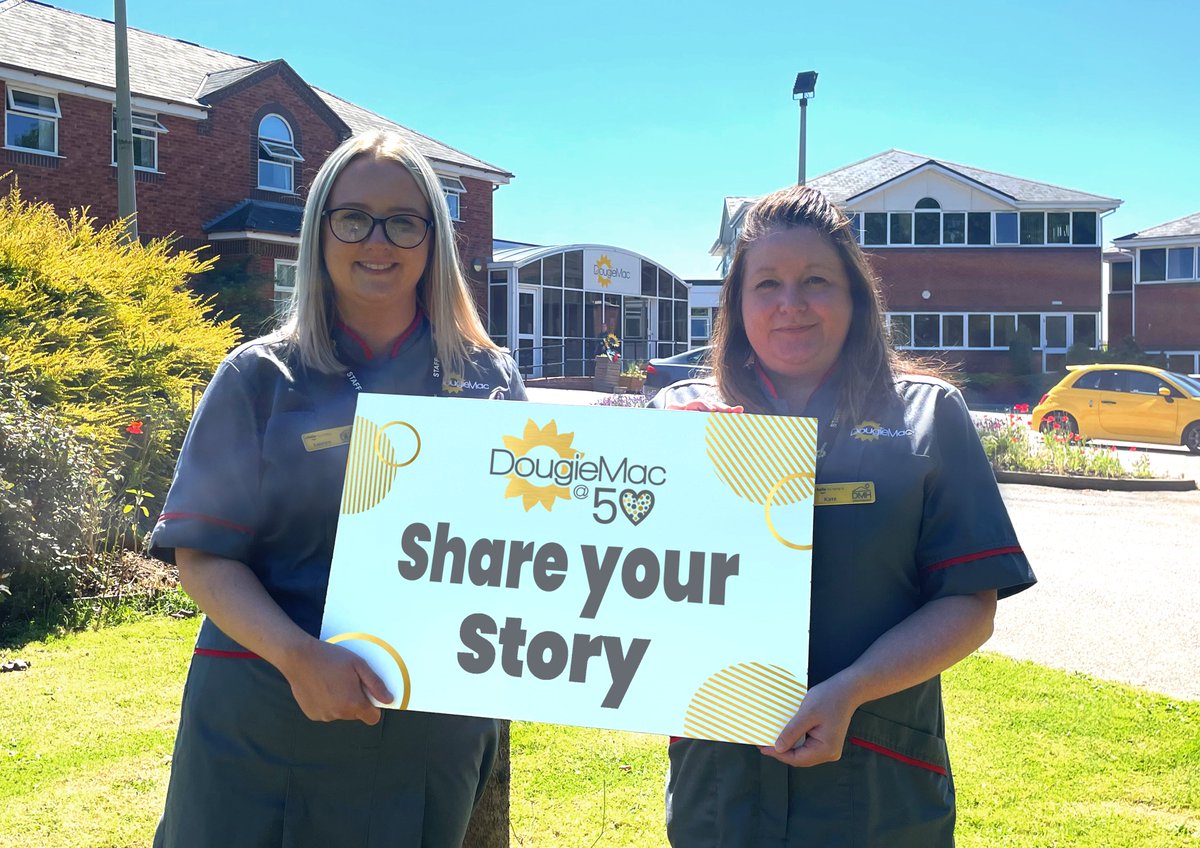 DougieMacStoke's tweet photo. To celebrate our 50th birthday, we want your stories &amp; photos to show why #DougieMac is such a special place 💛

From unforgettable moments of care, memories of volunteering &amp; taking part in fundraising events - we want to hear it!

Submit your stories 👇
https://t.co/GvRbxkIIdT https://t.co/mtkmC2IvJj