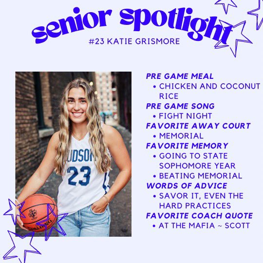 HudsonGirlsBas1's tweet image. We LOVE our Seniors!  We will honor them tonight before warmups of our game against New Richmond at HOME!

Let’s show them some love! 💙🏀🤍

@GrismoreKatie 
@gracelewis_3 
@hansongrace12