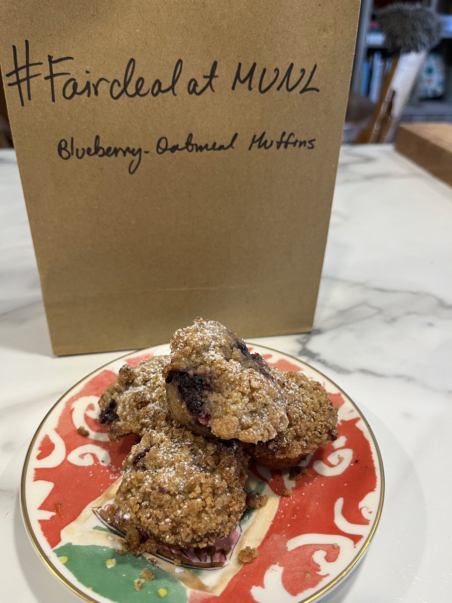 Today's <a href="/MUNFaculty/">MUNFA</a> picket line offering: Blueberry Oatmeal muffins, just in case people needed a break from the onslaught of sweetness. I may be skeptical about <a href="/MemorialU/">Memorial University</a>'s intentions in today's negotiations, I'll keep hoping for a #FairDealatMUN #FairDealatMUNL