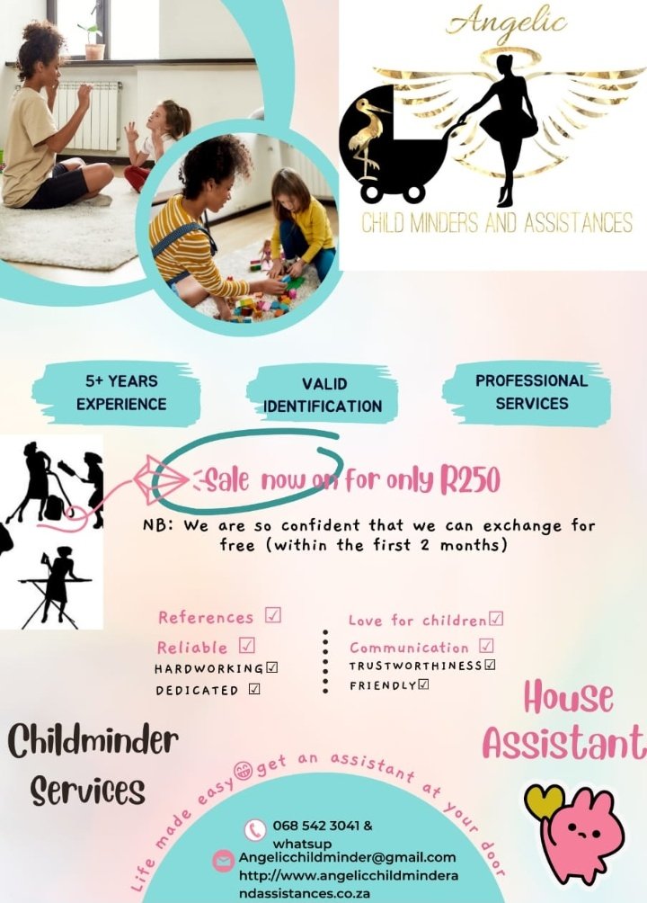All working Mommies need earthly 😇to assist in their homes. We can't do it all ZiNdlovukazi sofa fi in that case😅Let the Queen find you your perfect😇

FB - Zimkhitha Mili-November
FB- Angelic childminder and Assistances
+27 83 369 2450 to book 

#buyblack
#BlackPower