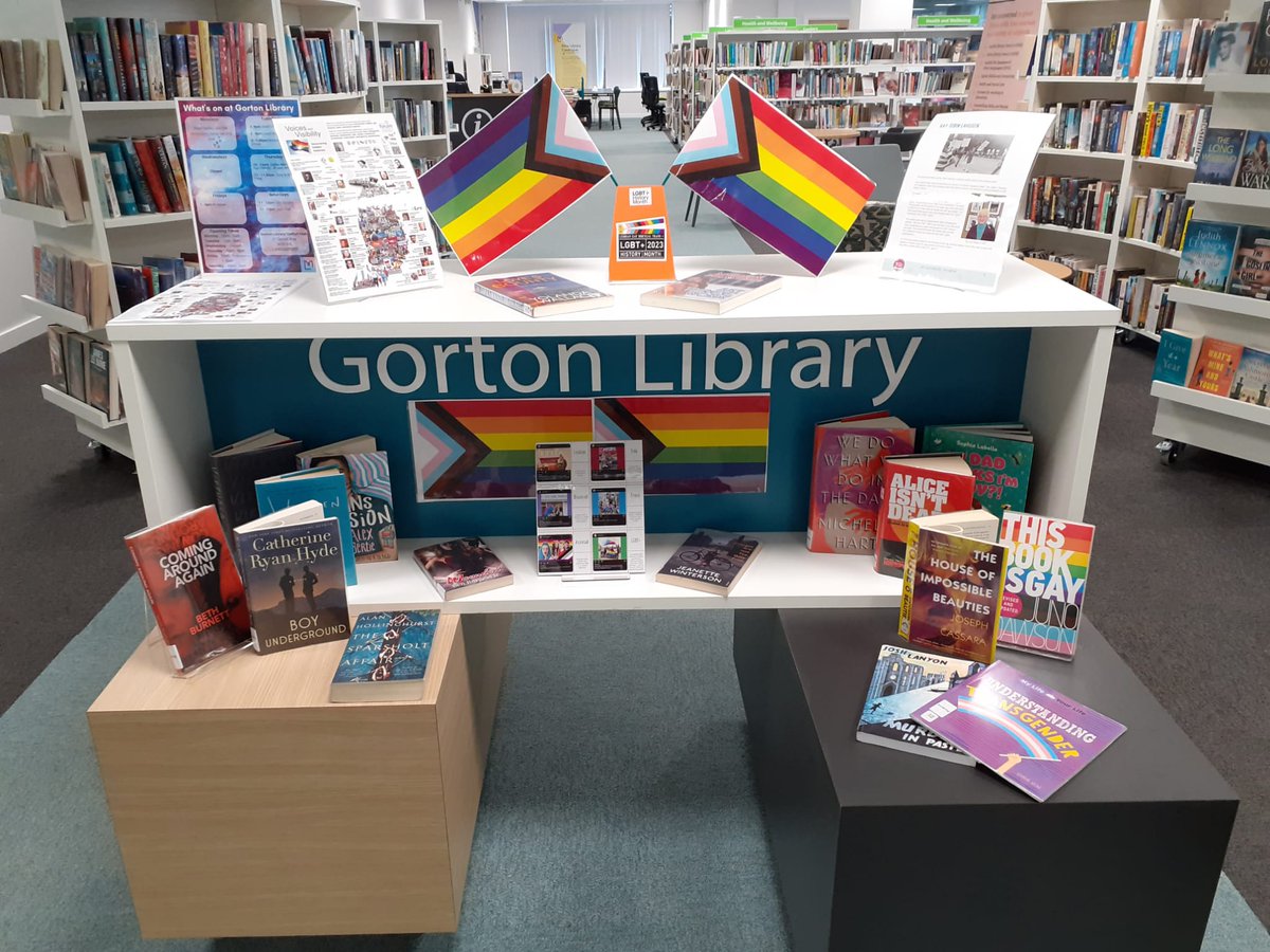 MancLibraries's tweet image. Happy #LGBTHistoryMonth23 to all from #GortonLibrary!!!

#GortonHub
