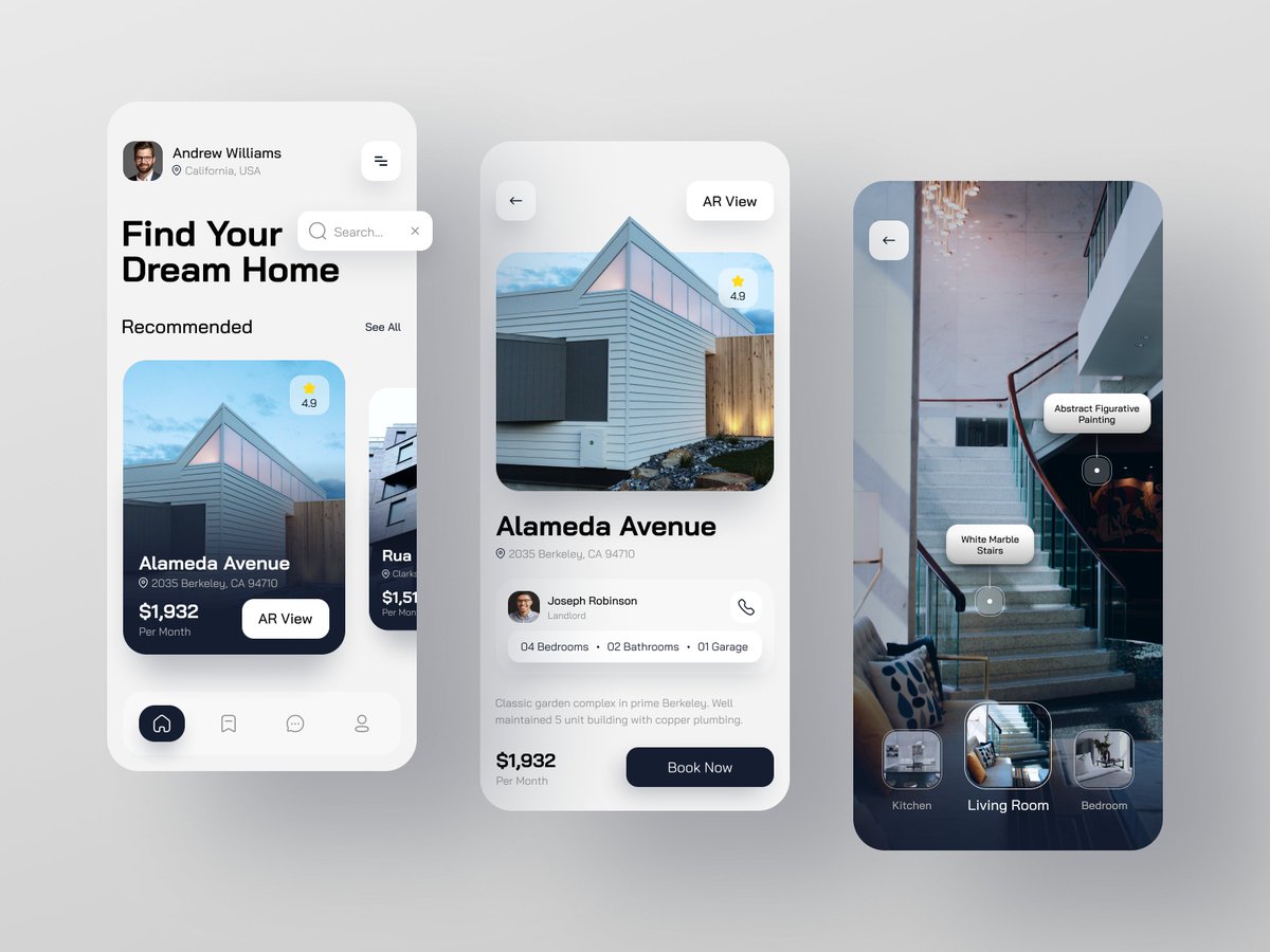 Here's our new concept for House Accommodation Rental #AppUI

dribbble.com/shots/20605537…

What do you think?

#rentalapp #homerental #homebuying #homesales #homebuyers #realestate #realestateagency #appdesign #mobileapp #appui #mobileui #uiux #uidesign #designer #graphicsdesign #ar